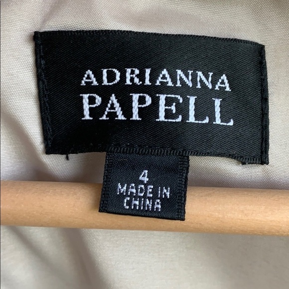 Adrianna Papell Beaded Fit & Flare Beaded Stretch Waist Cinch Dress sz 4 - Picture 4 of 7